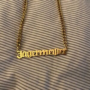 Jägermeister gold chain necklace